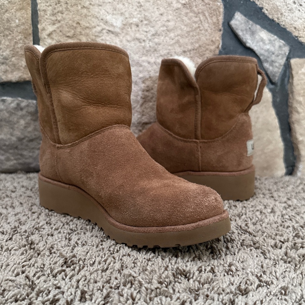 UGG Kristin Classic Slim Chestnut Wedge Ankle Boots Size US 6